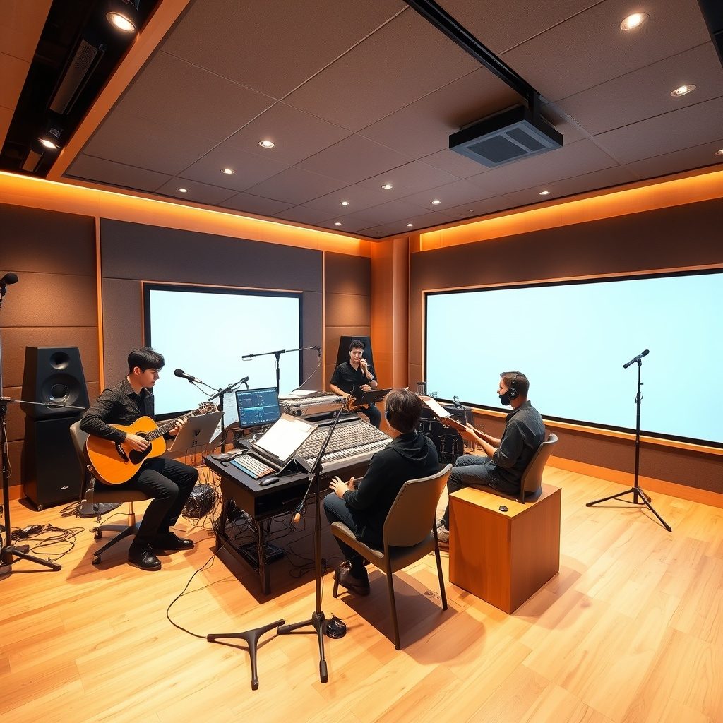 Recording studio setup
