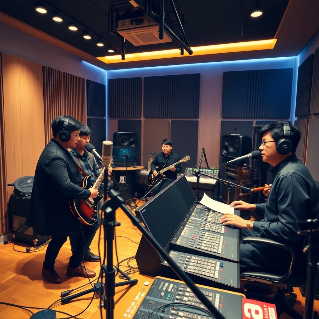 Recording studio interior