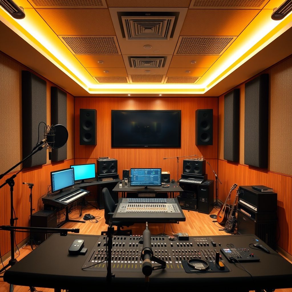 Professional recording booth