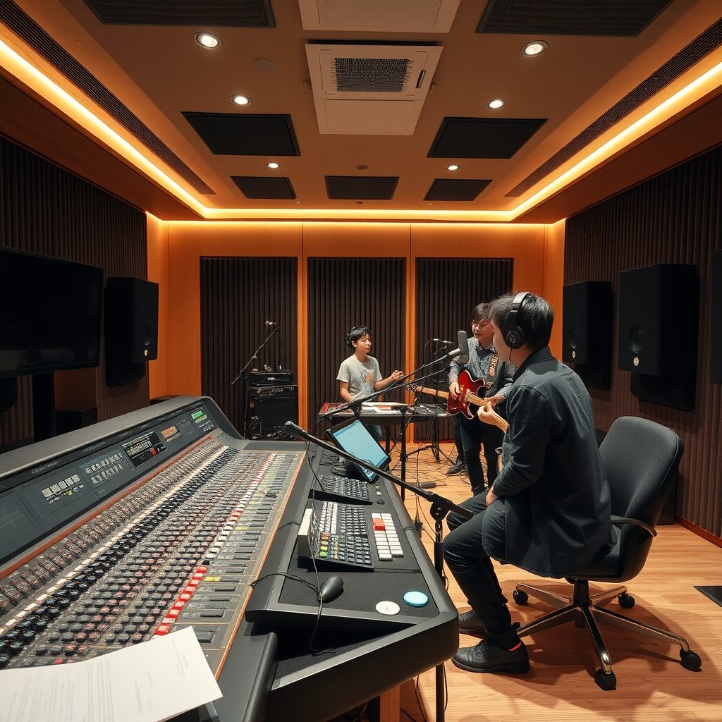 Recording studio interior
